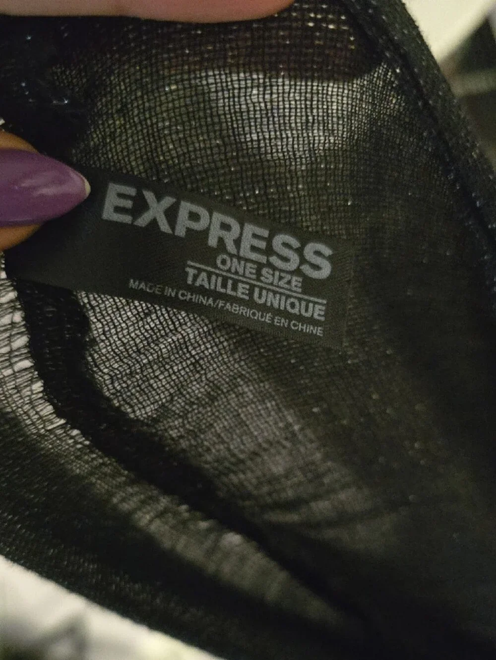 Express Black Metallic Infinity Scarf